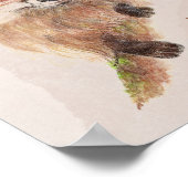 かわいい赤おもしろいキツネFoxs引用文 ポスター (角)