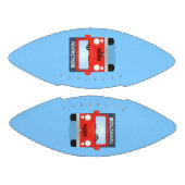 かわいい赤かわいいトラック漫画イラストレーション アメリカンフットボール (パネル)