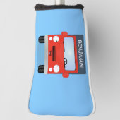 かわいい赤かわいいトラック漫画イラストレーション ゴルフヘッドカバー (回転90)