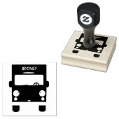 かわいい赤かわいいトラック漫画イラストレーション ラバースタンプ (押印)