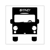 かわいい赤かわいいトラック漫画イラストレーション ラバースタンプ (インプリント)