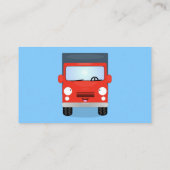 かわいい赤かわいいトラック漫画イラストレーション 名刺 (裏面)