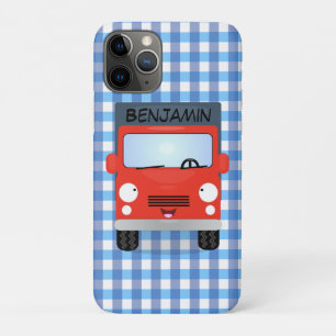 かわいい赤かわいいトラック漫画イラストレーション iPhone 11 PROケース