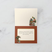 かわいい赤きのこのハウスメリークリスマスカード シーズンカード (内部)