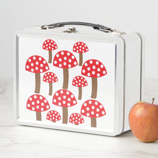 かわいい赤きのこの金属弁当箱 メタルランチボックス (インサイチュ)