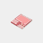 かわいい赤きのこパーソナライズされたカスタムの ポストイット (アングル)