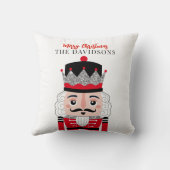 かわいい赤くるみ割りクリスマスクリスマス装飾用クッション クッション (裏面)