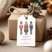 かわいい赤くるみ割りクリスマス ギフトタグ