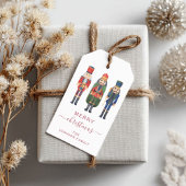 かわいい赤くるみ割りクリスマス ギフトタグ