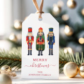 かわいい赤くるみ割りクリスマス ギフトタグ