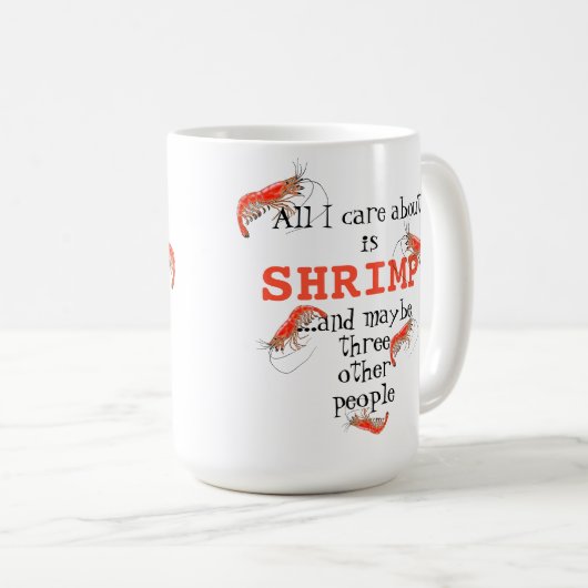 かわいい赤さくらんぼエビ水族館ペットユニーク恋人 コーヒーマグカップ (正面右)