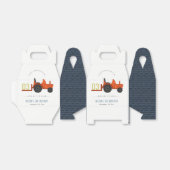 かわいい赤さびファームトラクターキッズ任意の年齢誕生日 フェイバーボックス (折り畳みなし)