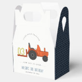 かわいい赤さびファームトラクターキッズ任意の年齢誕生日 フェイバーボックス (オープン)