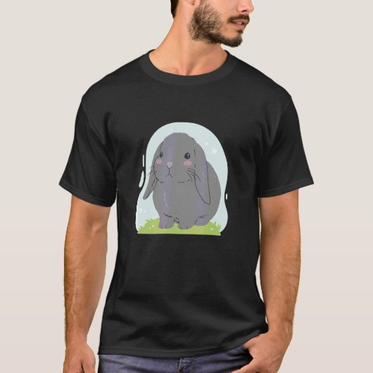 かわいい赤ちゃんうさぎペットキュートバニー Tシャツ (正面)