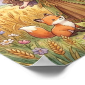 かわいい赤ちゃんおとめ座の星座の壁のアートポスター ポスター (角)