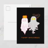 かわいい赤ちゃんおばけ ハロウィン ホリデー ポストカード (正面/裏面)