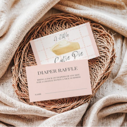 かわいい赤ちゃんおむつくじ券 - 秋のベイビーシャワー エンクロージャーカード