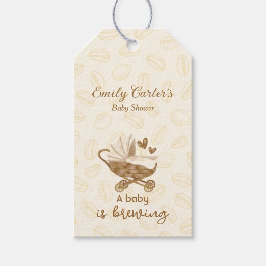 かわいい赤ちゃんがお目見え！ ベイビーシャワーパーティ開催中 ギフトタグ (正面)
