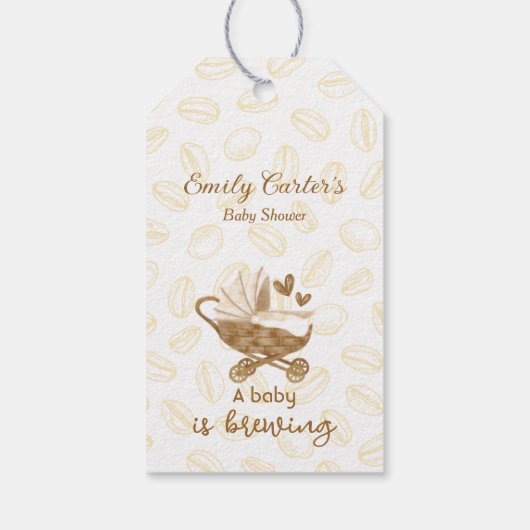 かわいい赤ちゃんがお目見え！ ベイビーシャワーパーティ開催中 ギフトタグ (裏面)