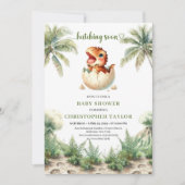 かわいい赤ちゃんがもうすぐ生まれる ベイビーシャワーデジタルカード 招待状 (正面)