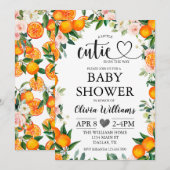 かわいい赤ちゃんがやってくる！ベイビーシャワーのご招待 招待状 (正面/裏面)