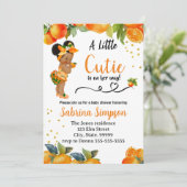 かわいい赤ちゃんがやってくる！ベイビーシャワーの招待状 招待状 (スタンド正面)