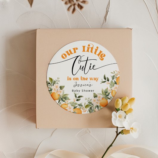 かわいい赤ちゃんがやってくる!ベイビーシャワー ラウンドシール