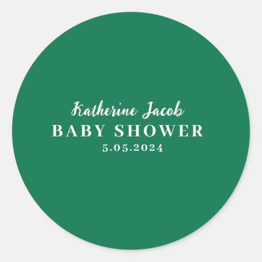 かわいい赤ちゃんがやってくる!レモンシトラス ベイビーシャワー ラウンドシール (正面)