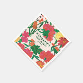 かわいい赤ちゃんがやってくる！ レモン シトラス ベイビー シャワー スタンダードカクテルナプキン (角)