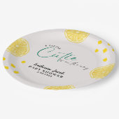 かわいい赤ちゃんがやってくる レモン シトラス ベイビー シャワー ペーパープレート (アングル)