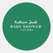 かわいい赤ちゃんがやってくる レモン シトラス ベイビー シャワー ラウンドシール (正面)
