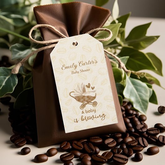 かわいい赤ちゃんがベビーシャワーを開催中！ ギフトタグ