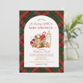 かわいい赤ちゃんのお祝い マシュマロミルクボトル 招待状 (スタンド正面)