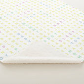 かわいい赤ちゃんのアルファベットABC 伝統的な色 シェルパブランケット (3/4)