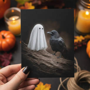 かわいい赤ちゃんのオバケとワタシタチハロウィン ポストカード