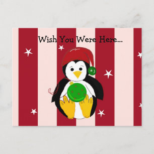 かわいい赤ちゃんのクリスマスペンギン シーズンポストカード