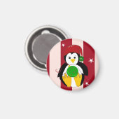 かわいい赤ちゃんのクリスマスペンギン マグネット (正面/裏面)