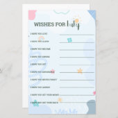 かわいい赤ちゃんのシャワーゲーム 予測 (正面/裏面)