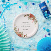 かわいい赤ちゃんのシャワー ピンク 赤 ゴールド クリスマス ペーパープレート (パーティー)