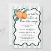 かわいい赤ちゃんのジェンダーニュートラルベイビーシャワー 招待状 (正面)