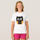 かわいい赤ちゃんのハロウィン梟 Tシャツ (正面フル)