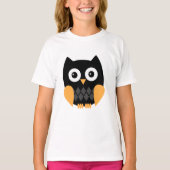 かわいい赤ちゃんのハロウィン梟 Tシャツ (正面)