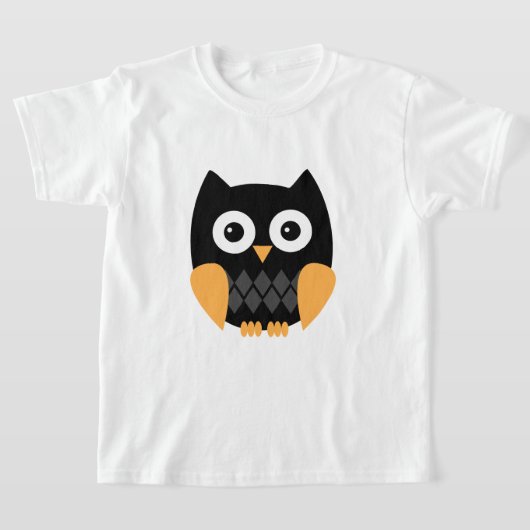 かわいい赤ちゃんのハロウィン梟 Tシャツ (レイダウン)