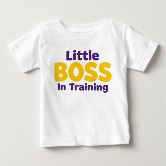 かわいい赤ちゃんのボス ベビーTシャツ (正面)