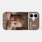 かわいい赤ちゃんの写真 iPhone 16ケース (裏面横)