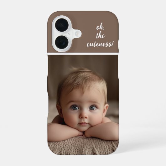 かわいい赤ちゃんの写真 iPhone 16ケース (裏面)