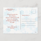 かわいい赤ちゃんの初めてのクリスマス サンタ帽子 ホリデー シーズンポストカード (裏面)