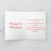 かわいい赤ちゃんの初めてのクリスマス シーズンカード (内部)