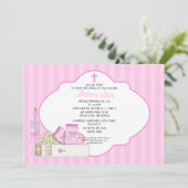 かわいい赤ちゃんの女の子の洗礼招待状 招待状 (スタンド正面)