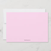 かわいい赤ちゃんの女の子の洗礼招待状 招待状 (裏面)